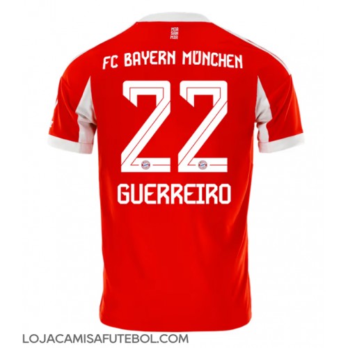 Camisa de Futebol Bayern Munich Raphael Guerreiro #22 Equipamento Principal 2025-26 Manga Curta Camisa de Futebol Bayern Munich Raphael Guerreiro #22 Equipamento Principal 2025-26 Manga Curta